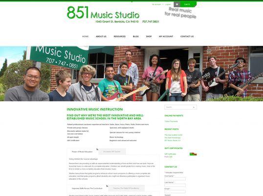 851 Music Studio Website