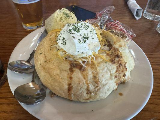 Chili in a Bread Bowl