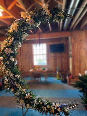 Thank you for your professional guidance and beautiful flowers! Our arch was a hit!