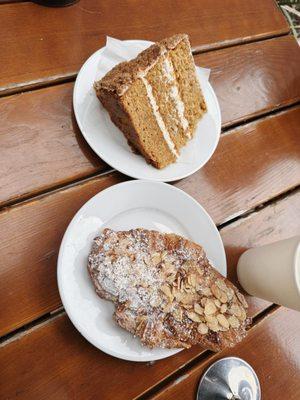 Carrot Cake and Almond Croissant