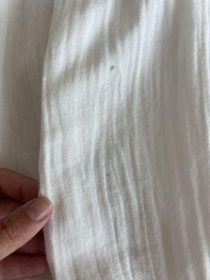 Stains on another seemingly straight forward stain (it's just from a little dirt)