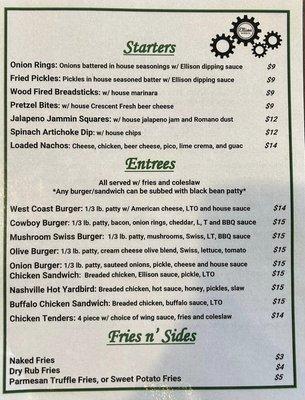 Lunch and Dinner Menu