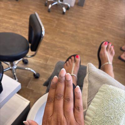 Mani by Sherry, pedi by Cameron