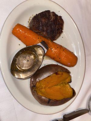 Filet with sweet potato