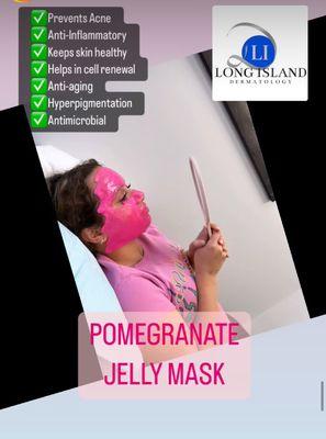 Pomegranate Jelly Mask
 -Prevents Acne
 -Anti-Inflammatory
 -Keeps Skin Healthy
 -Helps in Cell Renewal 
 -Anti-aging
 -Hyperpigmentation