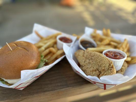 Pesto Chicken Sandwich and Chicken Strips (4)