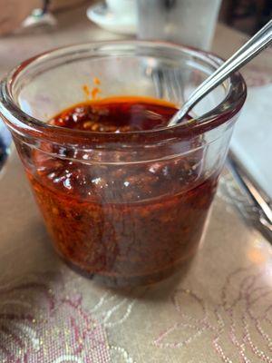 Hot chili oil.  It really kicks it up a notch.