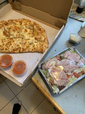 Calzone and Antipasto Salad