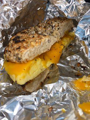 Everything Bagel with Egg, Cheese