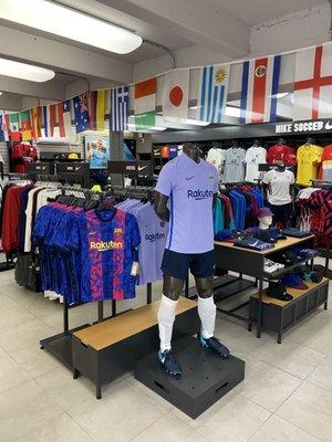 Wide selection of authentic and replica soccer jerseys