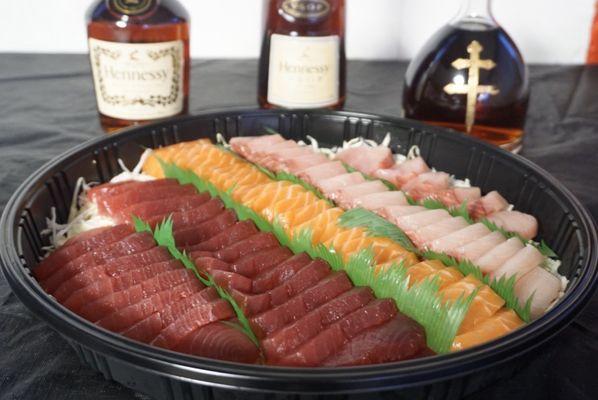 Sashimi platter from Domo Cafe (3 pounds total of sashimi) *11/1/2020 (AHI, Salmon & Hamachi)