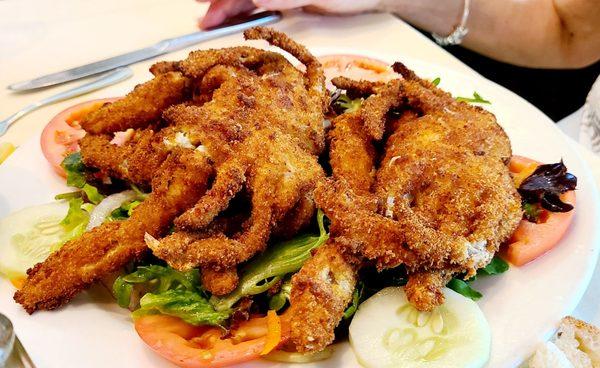 Soft shell crabs milanese