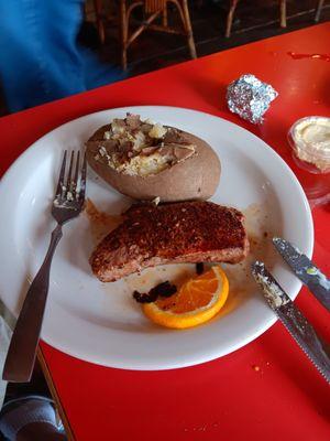 Steak with baked potato