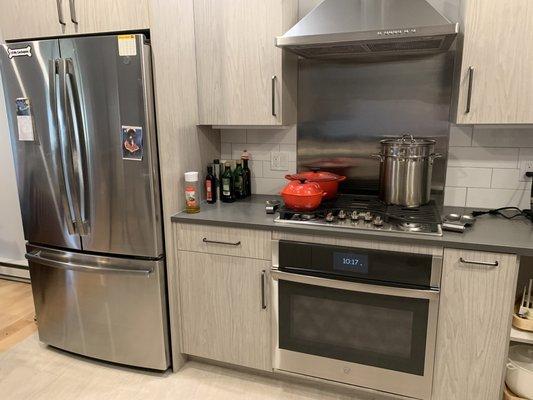 GE Profile fridge/freezer and cook top and oven