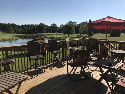 deck overlooking 9th hole