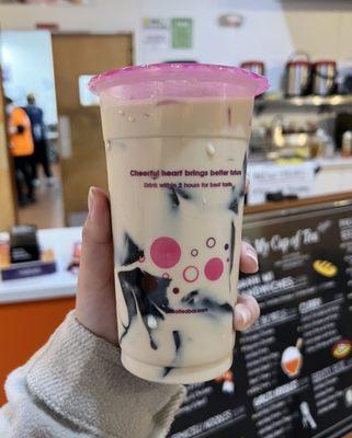 Grass Jelly Roasted Milk Tea (Regular)