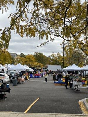 Farmers market stalls