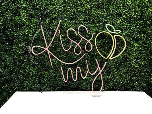 Custom kiss.my peachy sign LED Flex