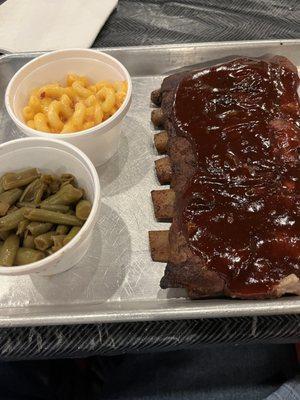 Delicious ,tender & flavorful ribs with two sides