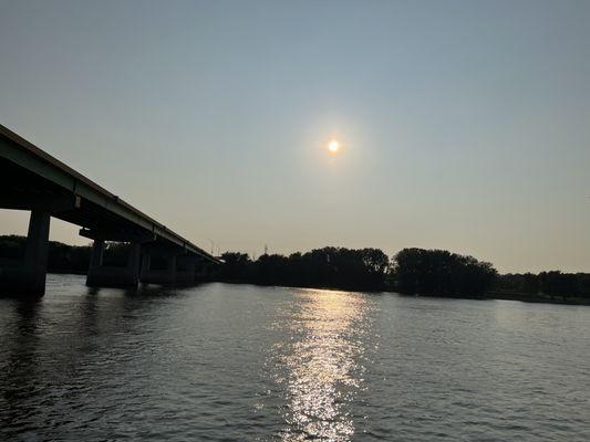 Sunset in Dubuque from American Lady