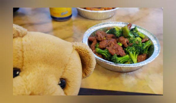 Beef with Broccoli #hotwok #hiddengem #noho #chinesefood #mortimerthebear #everywherebear