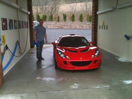 Some car owners prefer the self-wash bay.