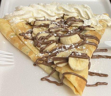 Very delicious Nutella crepes!!! It was my first time coming here and I can say I will be coming back more often!