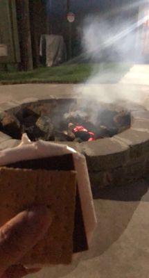 S'mores by the fire pit.