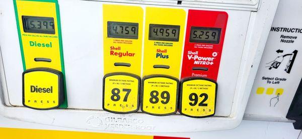 Da gas prices in Hilo, as of October 23, 2024.