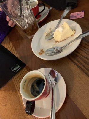 Espresso and cheesecake (midway pic lol)