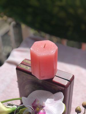 "Happiness at home" candle. Brings peace to one's home.