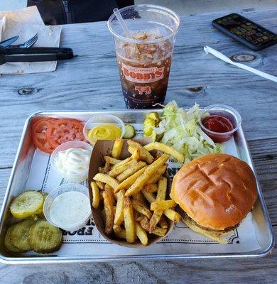 The double bacon cheeseburger combo.