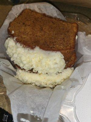 A couple of slices of carrot cake for my Birthday.