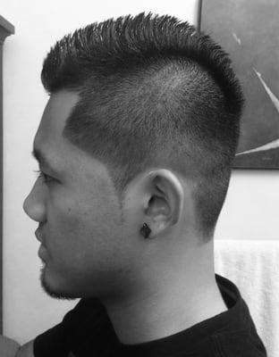 Another clean cut by Ariel!  (fohawk fade)