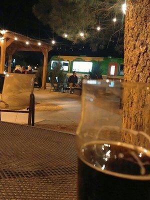 Patio of Pike's Peak Brewing after a long day off service - postshift beer...