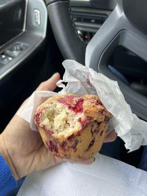 Raspberry Coconut muffin