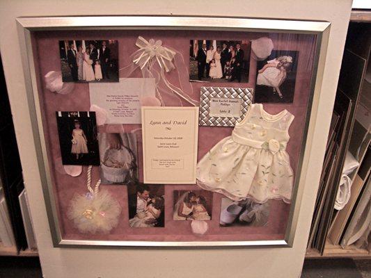 Wedding shadowboxes are popular ways to remember your special day.