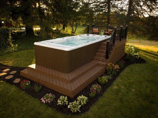 Dimension One Spas, Hot Tubs, and Swim Spas. THe best hot tubs in Crossville and Cookeville Tennessee.