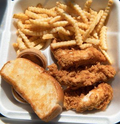 Chicken tenders with fries