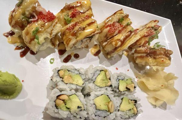 Sakura Special Roll and Peanut Avocado Roll