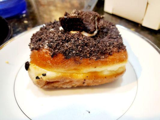 Cookies and cream doughnut. Moist and delicious!