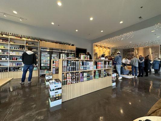 A portion of the selection of beer for purchase