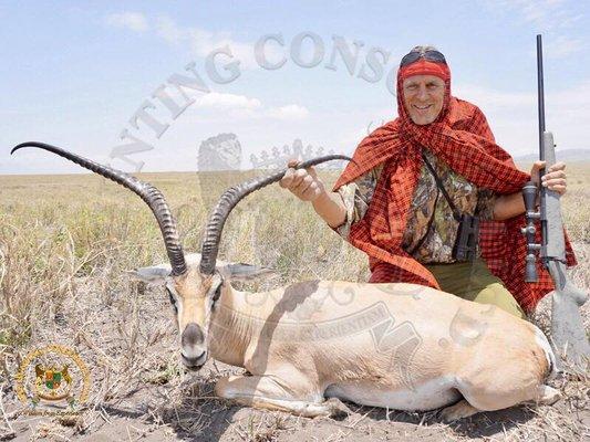 Jim Shockey with his Robert's Gazelle from Tanzania.