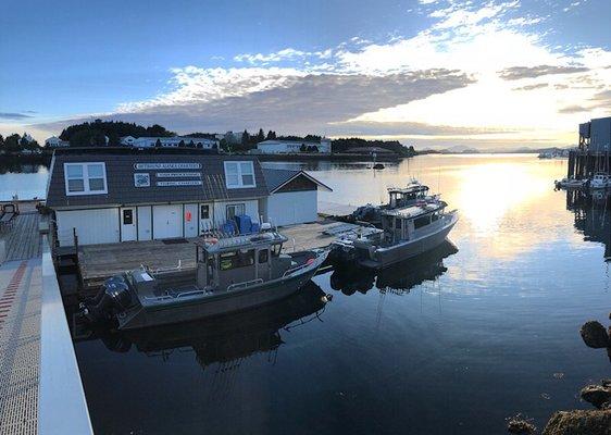 The view from our docks overlooking Sitka Sound.