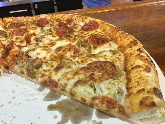 Thick crust pizza