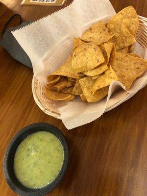 Chips and Salsa for the table (complementary)