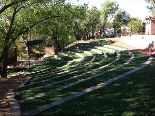 Outdoor Amphitheater where we meet for summer services.