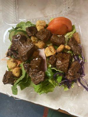 The best steak tip salad ever