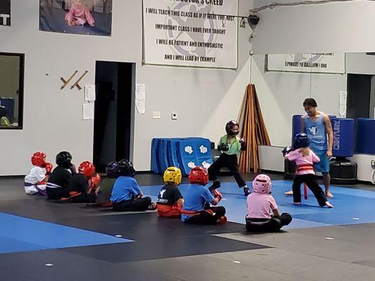 Sensei Will teaching sparring