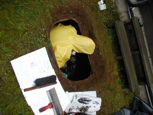 Oil Tank Abandonment- Tank is completely cleaned to ensure no risk of future contamination